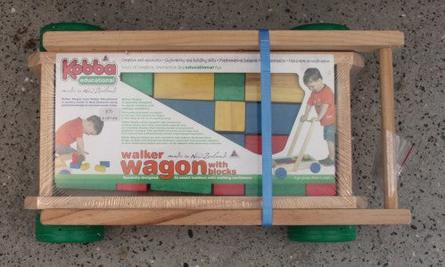 Wooden Walker Wagon with Blocks