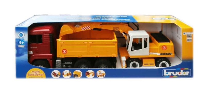 Bruder | 02751 MAN TGA Construction truck with Liebherr Excavator