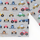 Korango | Farm Trucks Long Sleeve Top - Grey Marle