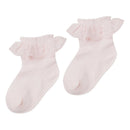 designer Kidz | Lace Frill Socks - Pink