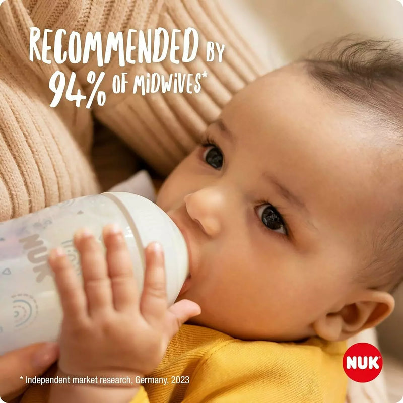 NUK Perfect Match Glass Bottle Temperature Control | Anti Colic Vent