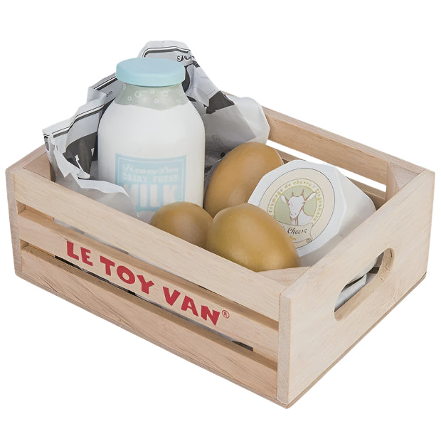 Le Toy Van | Honeybake Cheese & Dairy Crate Playset