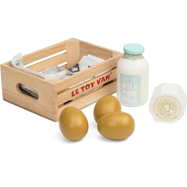 Le Toy Van | Honeybake Cheese & Dairy Crate Playset