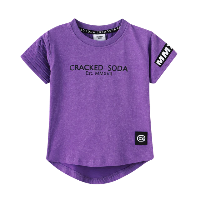 Cracked Soda | Lennox CS Mesh Tee 3-8yrs- Purple Wash