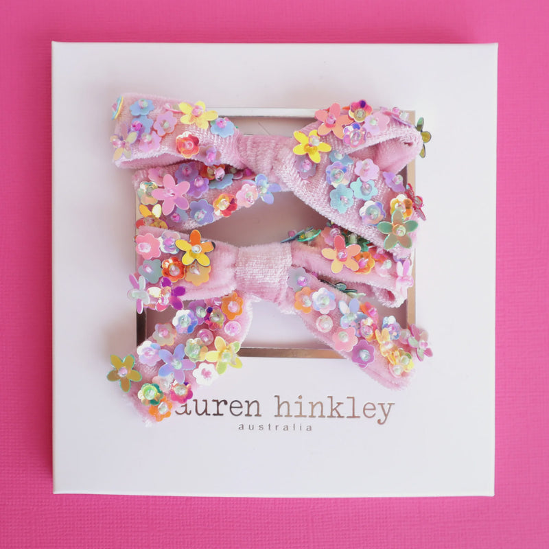 Lauren Hinkley | Floral Sequin Bow Clip