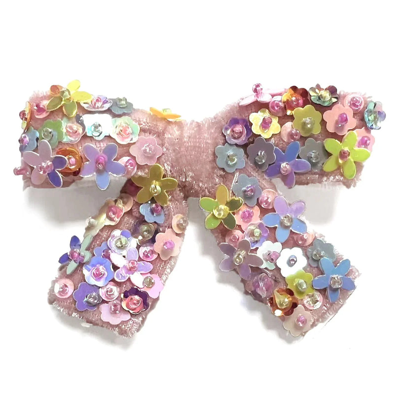 Lauren Hinkley | Floral Sequin Bow Clip