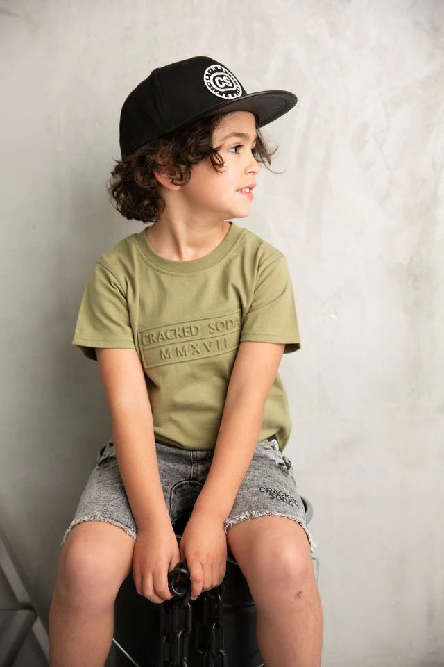 Cracked Soda | Liam Detailed Back Tee - Khaki