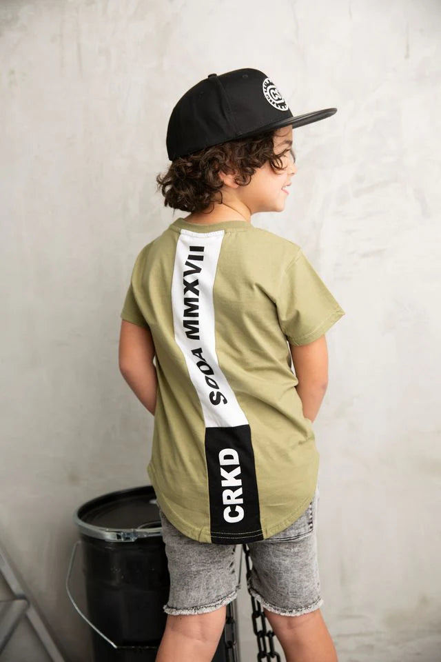 Cracked Soda | Liam Detailed Back Tee - Khaki