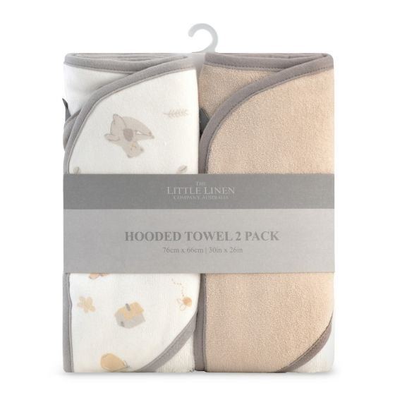 Little Linen |  Hooded Towel  - Nectar Bear 2PK