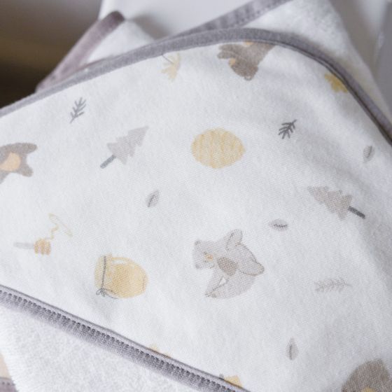 Little Linen |  Hooded Towel  - Nectar Bear 2PK