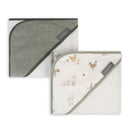 Little Linen Hooded Towel 2pk - Farmyard
