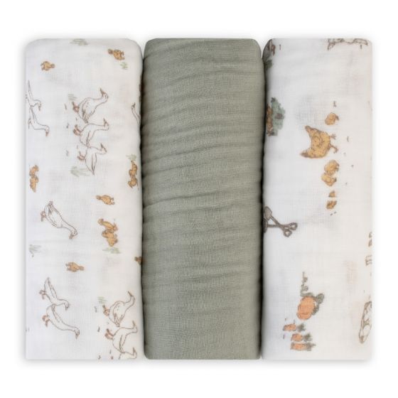 LITTLE LINEN MUSLIN 3PK - FARMYARD LAMB