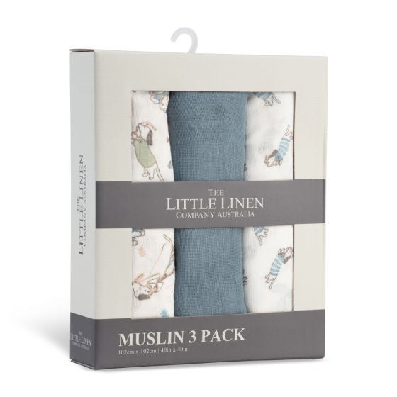 LITTLE LINEN MUSLIN 3PK - BARKLIFE DOG