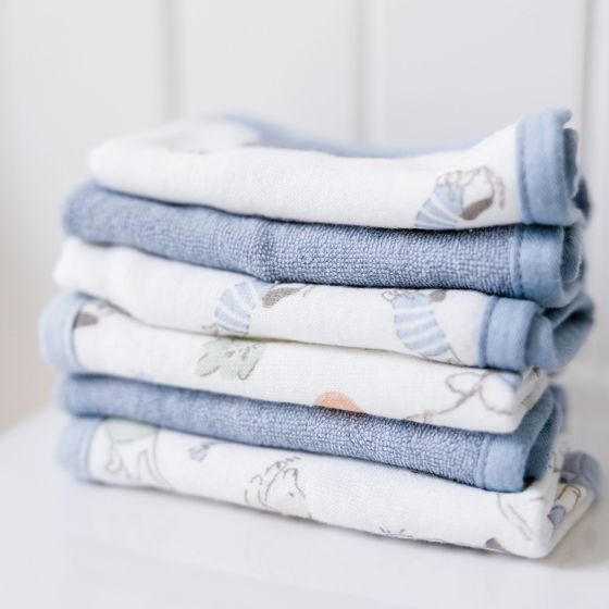 Little Linen Towelling Washer 6pk - Willow Bear