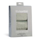 Little Bamboo Towelling Washer 3Pk Bayleaf
