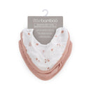 Little Bamboo Muslin Bib 2Pk - Dusty Rose
