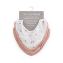 Little Bamboo Muslin Bib 2Pk - Dusty Rose