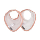 Little Bamboo Muslin Bib 2Pk - Dusty Rose