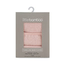 Little Bamboo Towelling Washer 3Pk - Dusty Rose