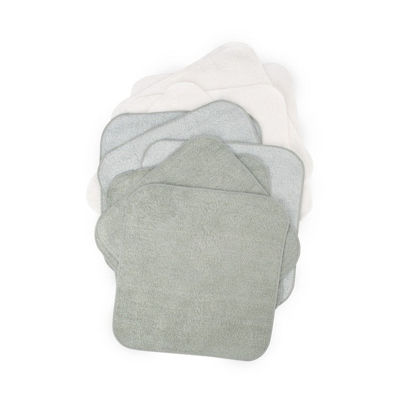 Little Bamboo Towelling Washer 10pk - Bayleaf