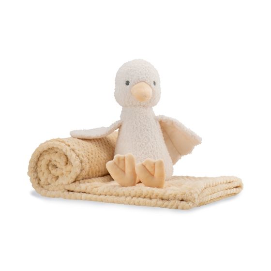 Little Linen | Plush Toy & Blanket - Fuzzy Duck