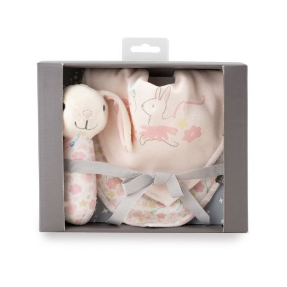 Little Linen | Bib Ballerina Rattle & Bib Set