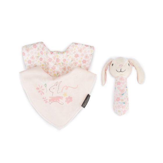 Little Linen | Bib Ballerina Rattle & Bib Set