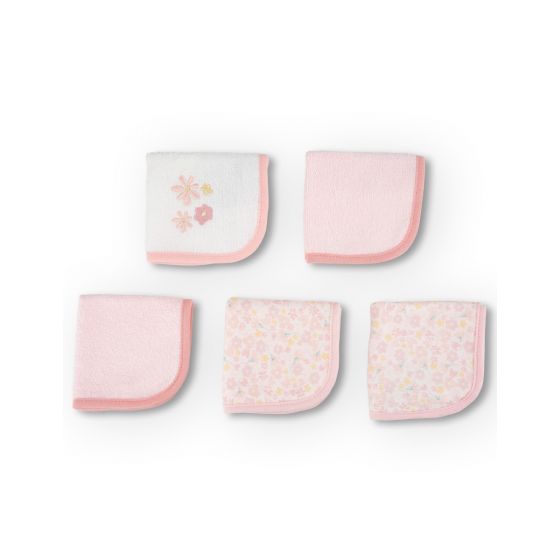 Little Bamboo | TOWELLING WASHER 5PK- BALLERINA BUNNY