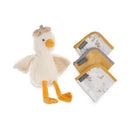 LITTLE LINEN PLUSH TOY & WASHERS - FUZZY DUCK