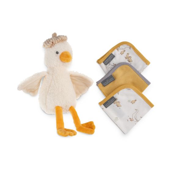 LITTLE LINEN PLUSH TOY & WASHERS - FUZZY DUCK