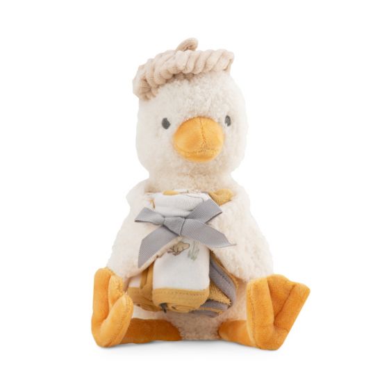 LITTLE LINEN PLUSH TOY & WASHERS - FUZZY DUCK