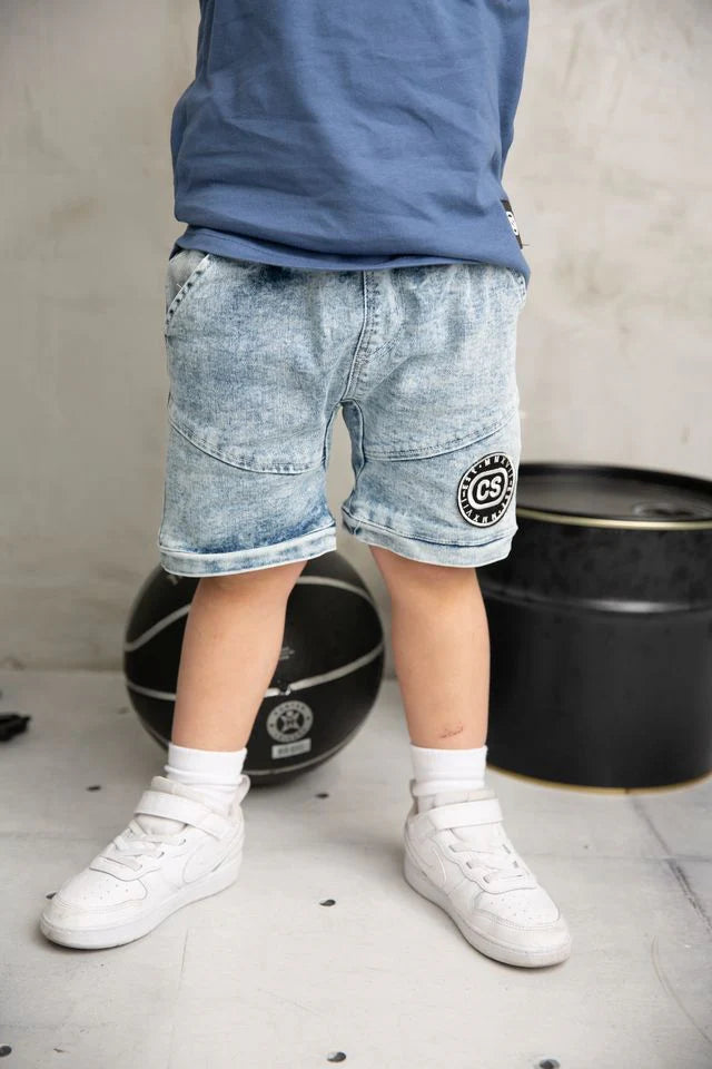 Cracked Soda | Parker CS Denim Pocket Shorts - Blue Baby 00-2