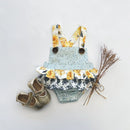 Love Henry | Baby Girls Frilly Playsuit - Amalfi Coast