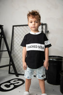Cracked Soda | Luca Detailed Tee - Black 3-8