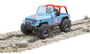 Bruder (New) Jeep Cross Country racer blue with driver