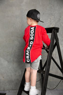 Cracked Soda | Maxwell Detailed Back Crew - Red