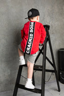 Cracked Soda | Maxwell Detailed Back Crew - Red