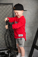 Cracked Soda | Maxwell Detailed Back Crew - Red