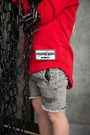 Cracked Soda | Maxwell Detailed Back Crew - Red