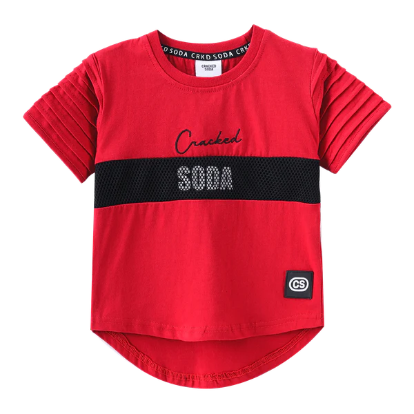 Cracked Soda | Maxwell Mesh Detail Tee Red