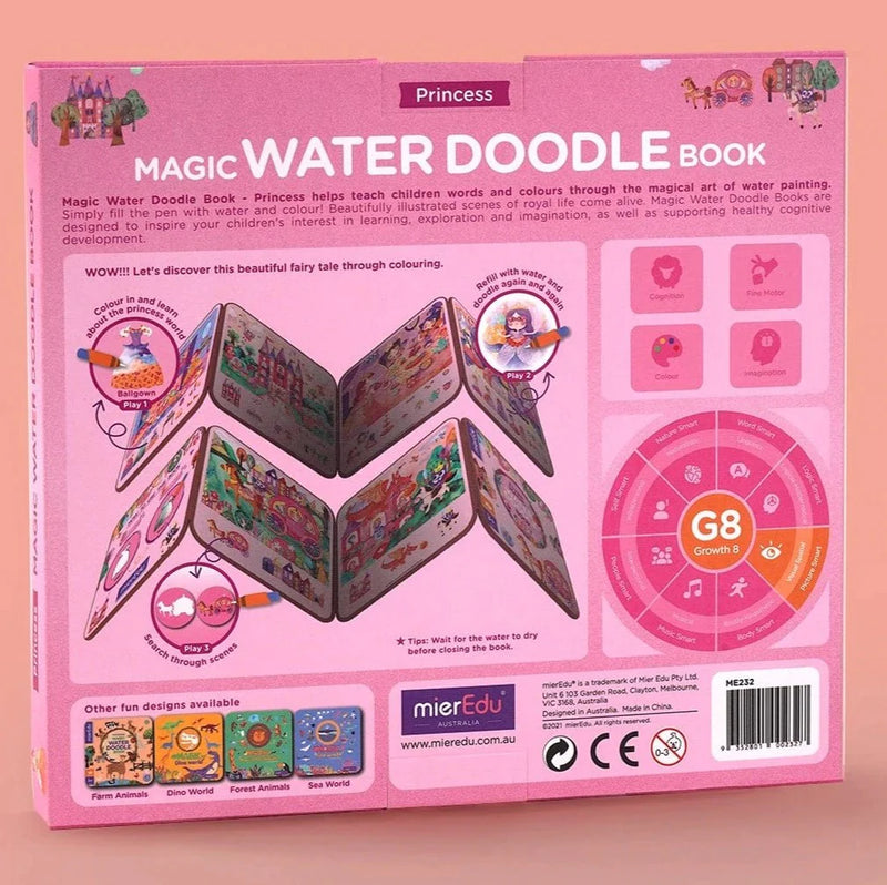 MierEdu Magic Water Doodle Book Princess