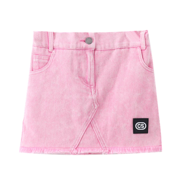 Cracked Soda | Mila Denim Skirt - Pink