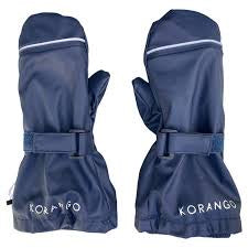 Korango | Polar Fleece Lined Waterproof Mittens-Navy