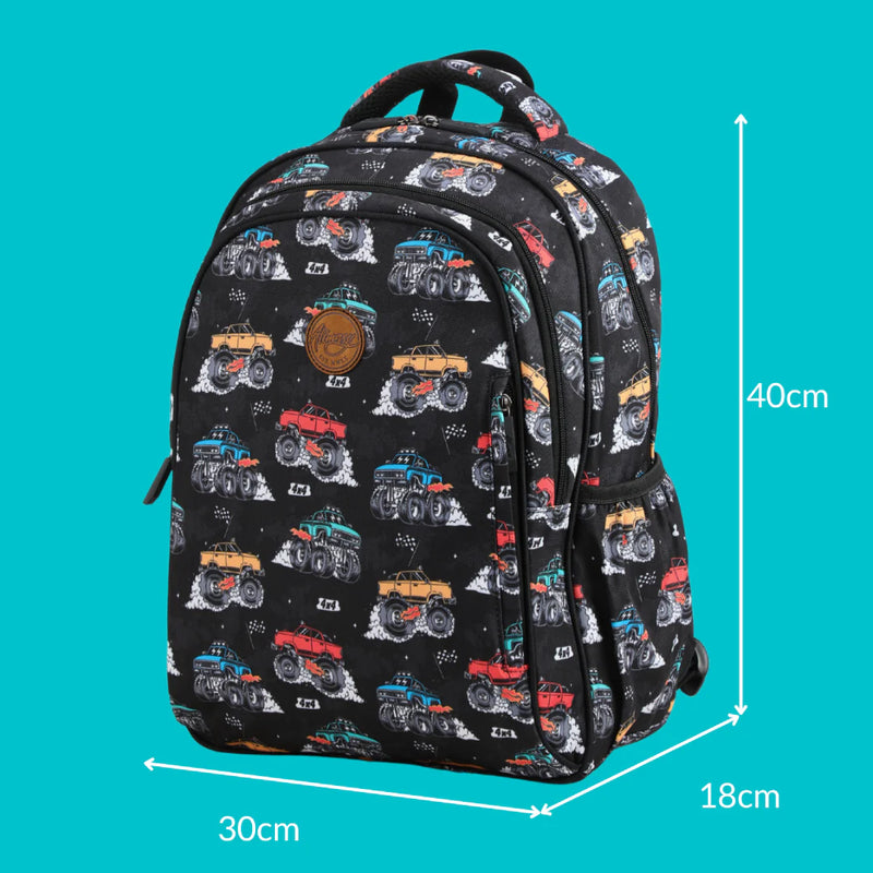 ALiMASY | Monster Trucks Midsize Kids Backpack