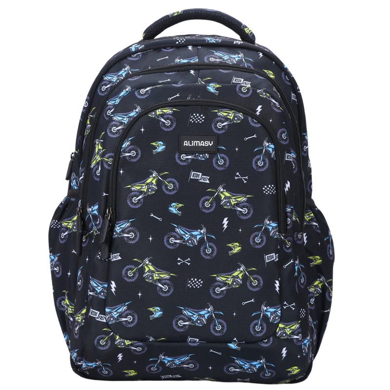 ALiMASY | Motorcross Large School Backpack