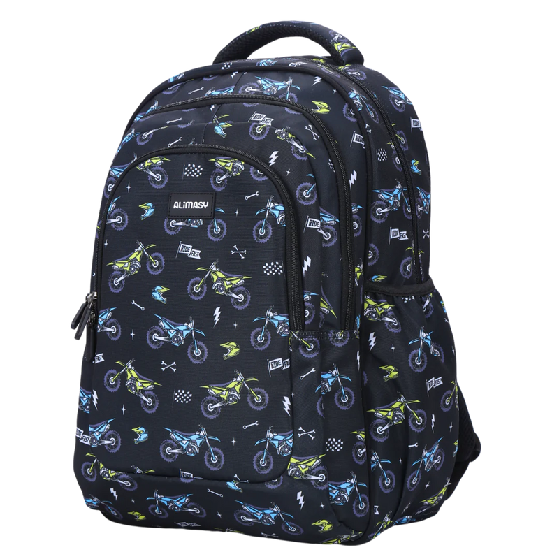 ALiMASY | Motorcross Large School Backpack