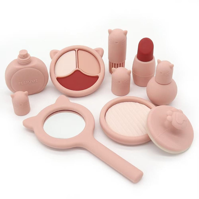 Pink Silicone Makeup Playset Kit