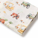 Snuggle Hunny | Diggers & Tractors Organic Muslin Wrap
