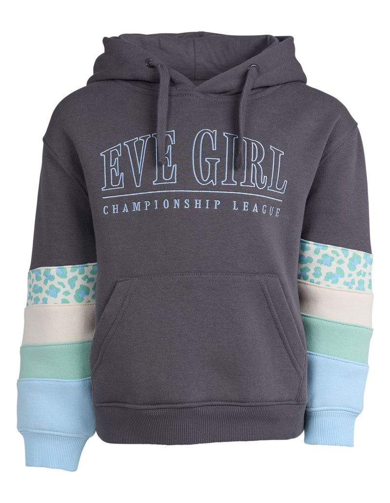 Eve Girl | League Panel Hoodie-Charcoal