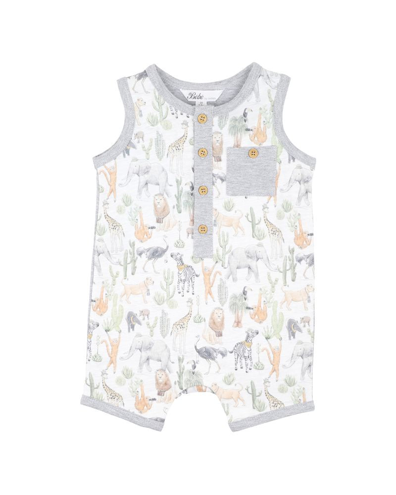 Bebe Baby | Ellis Print Lion Cub Romper